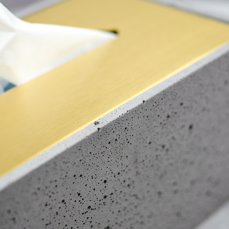 The other side，Cement tissue box，Tissue box with cover，Cement porosity effect，