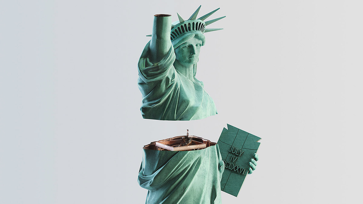 Twin Tower，Pyramid，Statue of Liberty，modeling，Architecture，