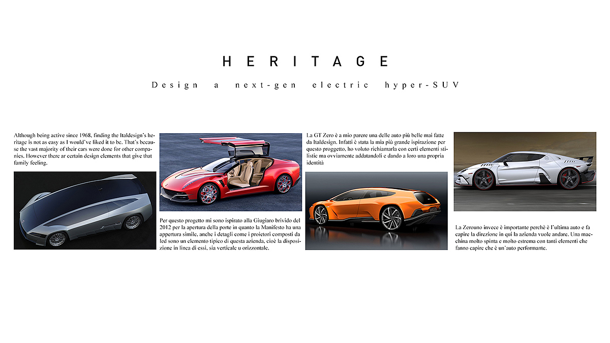 conceptual design，Automobile design，Italdesign，