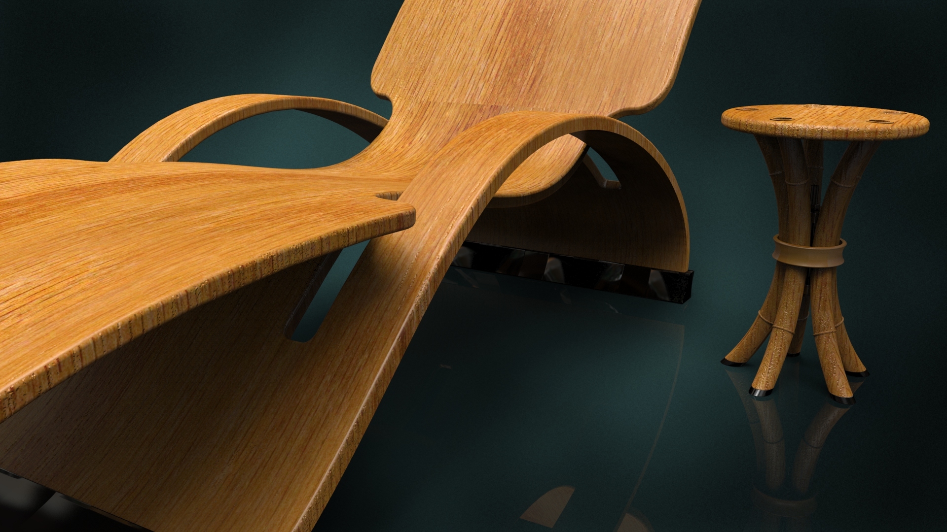 Bamboo and wood，Simplicity，streamline，