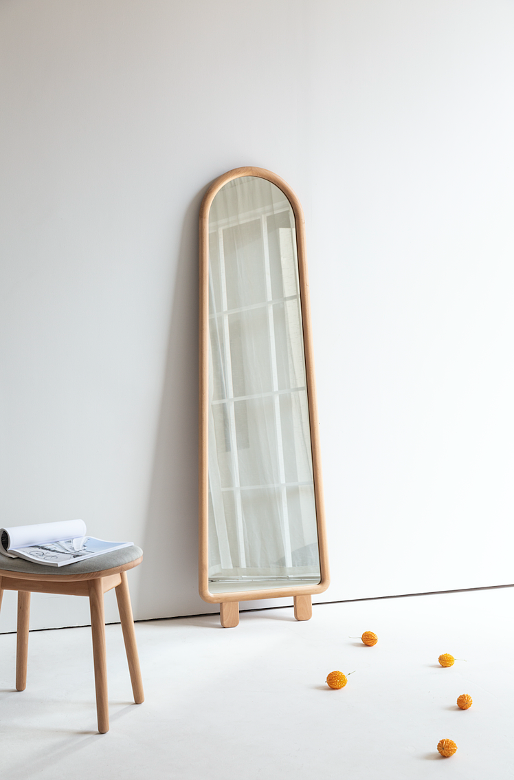 Solid wood mirror，