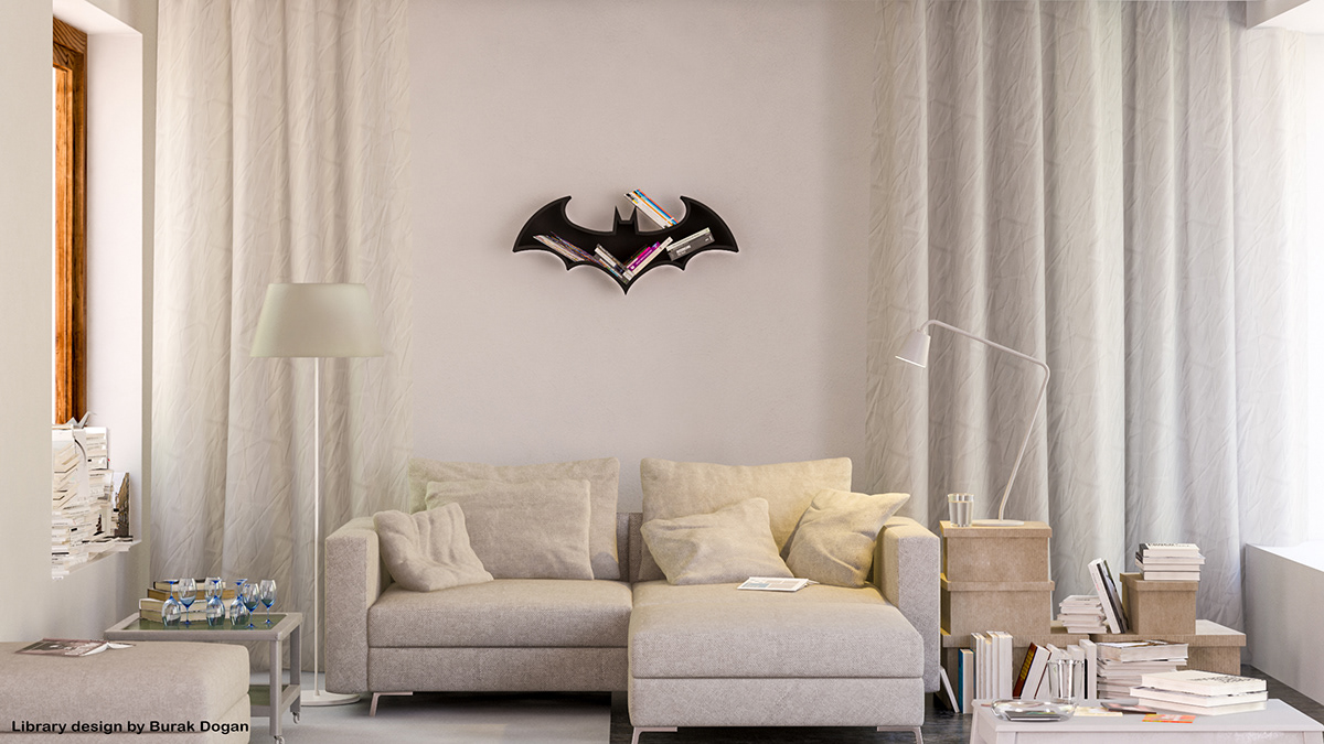 Iron Batman，bookshelf，Metal，