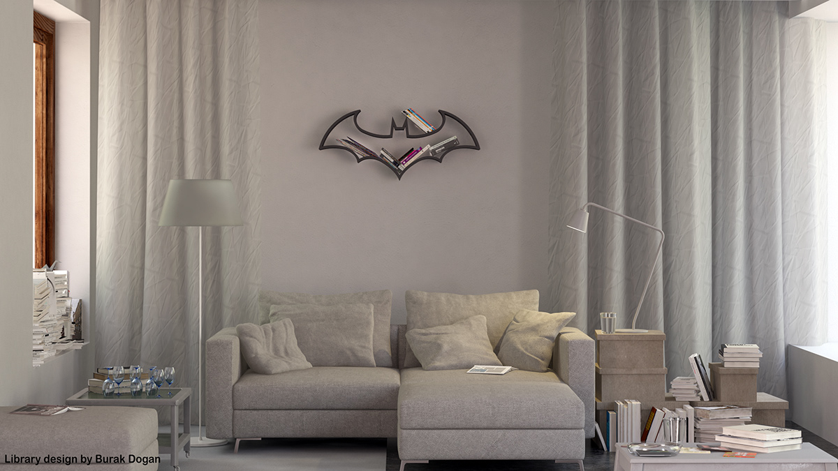 Iron Batman，bookshelf，Metal，