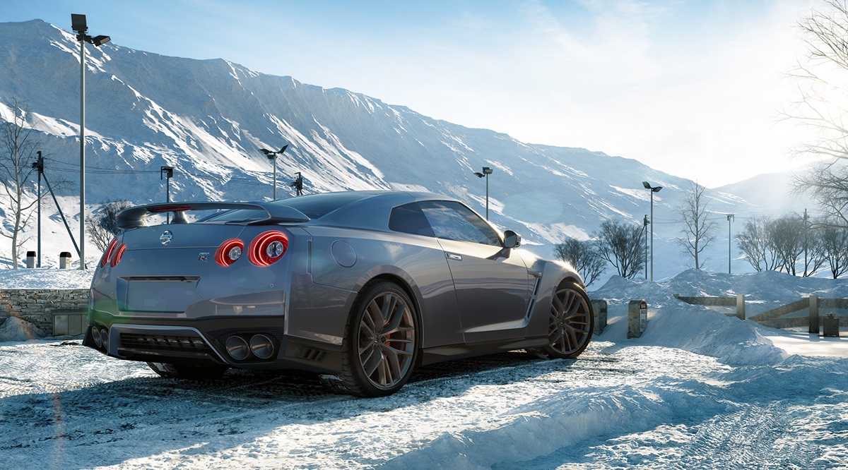 Nissan GT-R，Automobile design，grey，