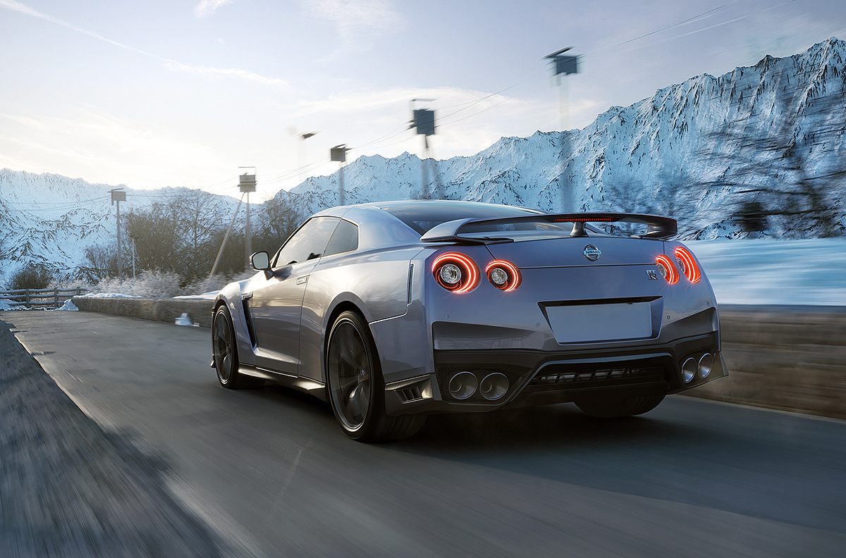 Nissan GT-R，Automobile design，grey，