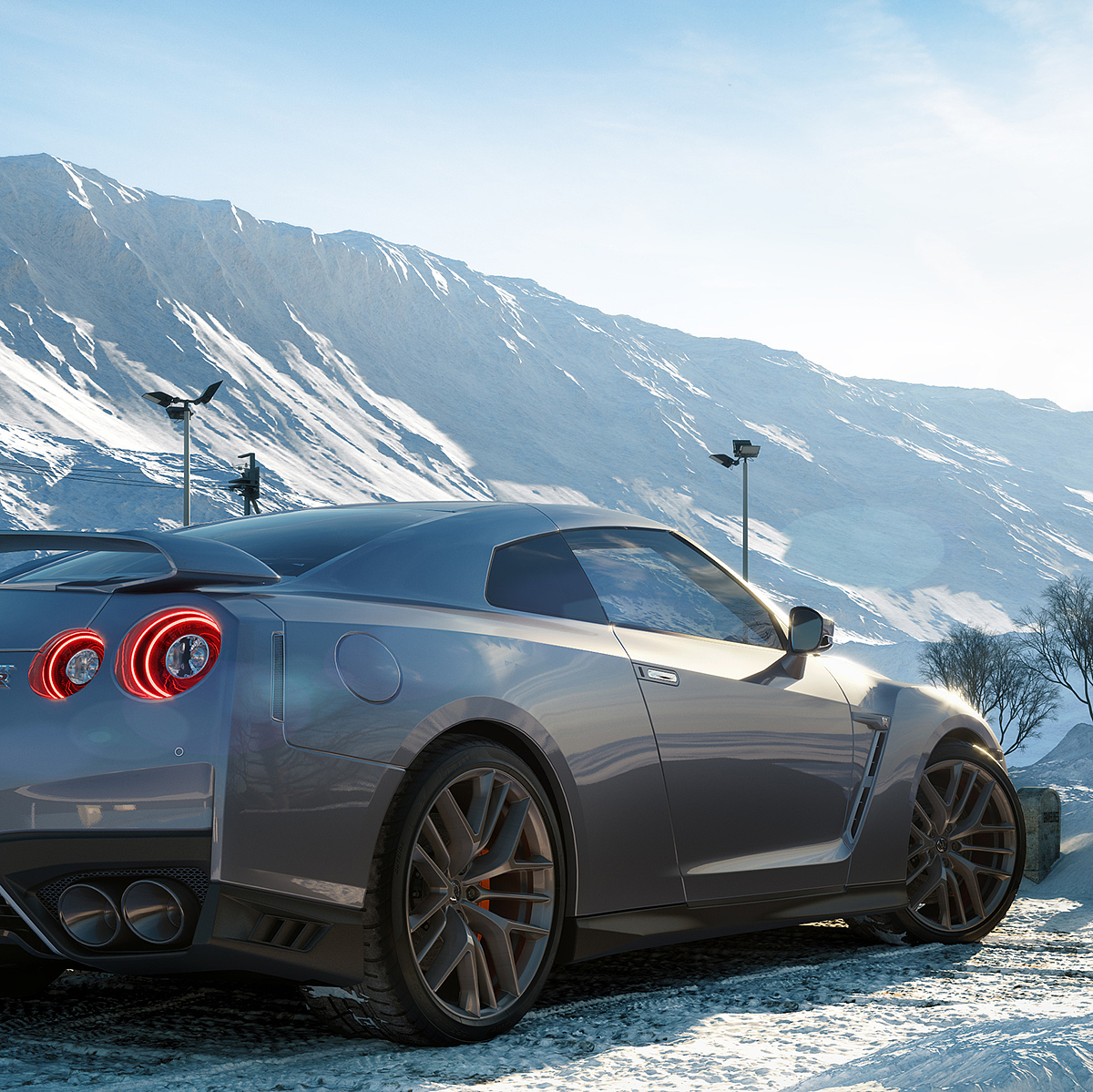 Nissan GT-R，Automobile design，grey，