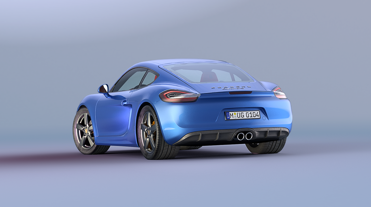 Porsche Cayman GTS，Automobile design，blue，