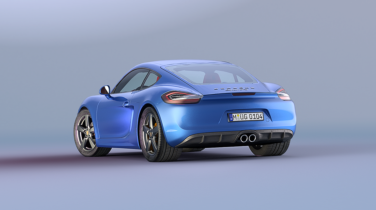 Porsche Cayman GTS，汽车设计，蓝色，