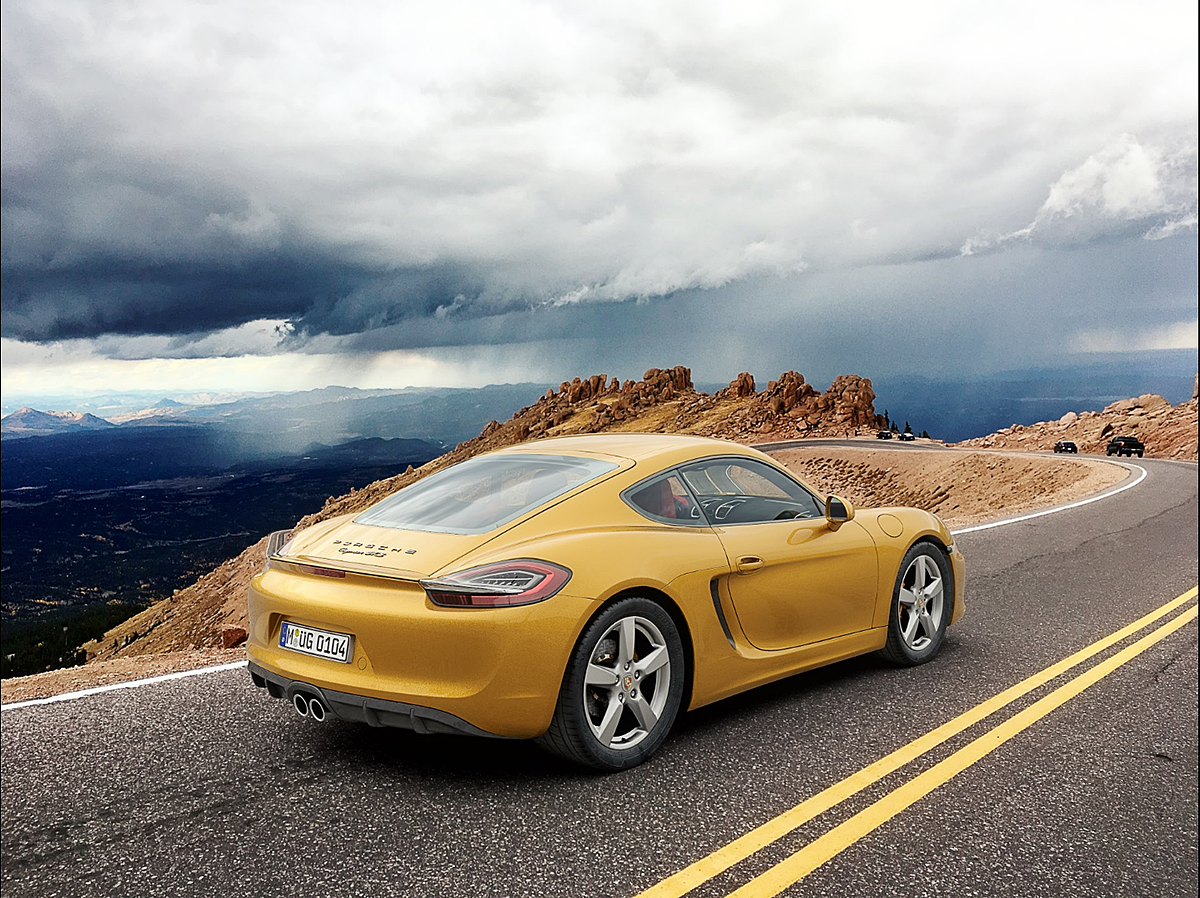 Porsche Cayman GTS，Automobile design，blue，