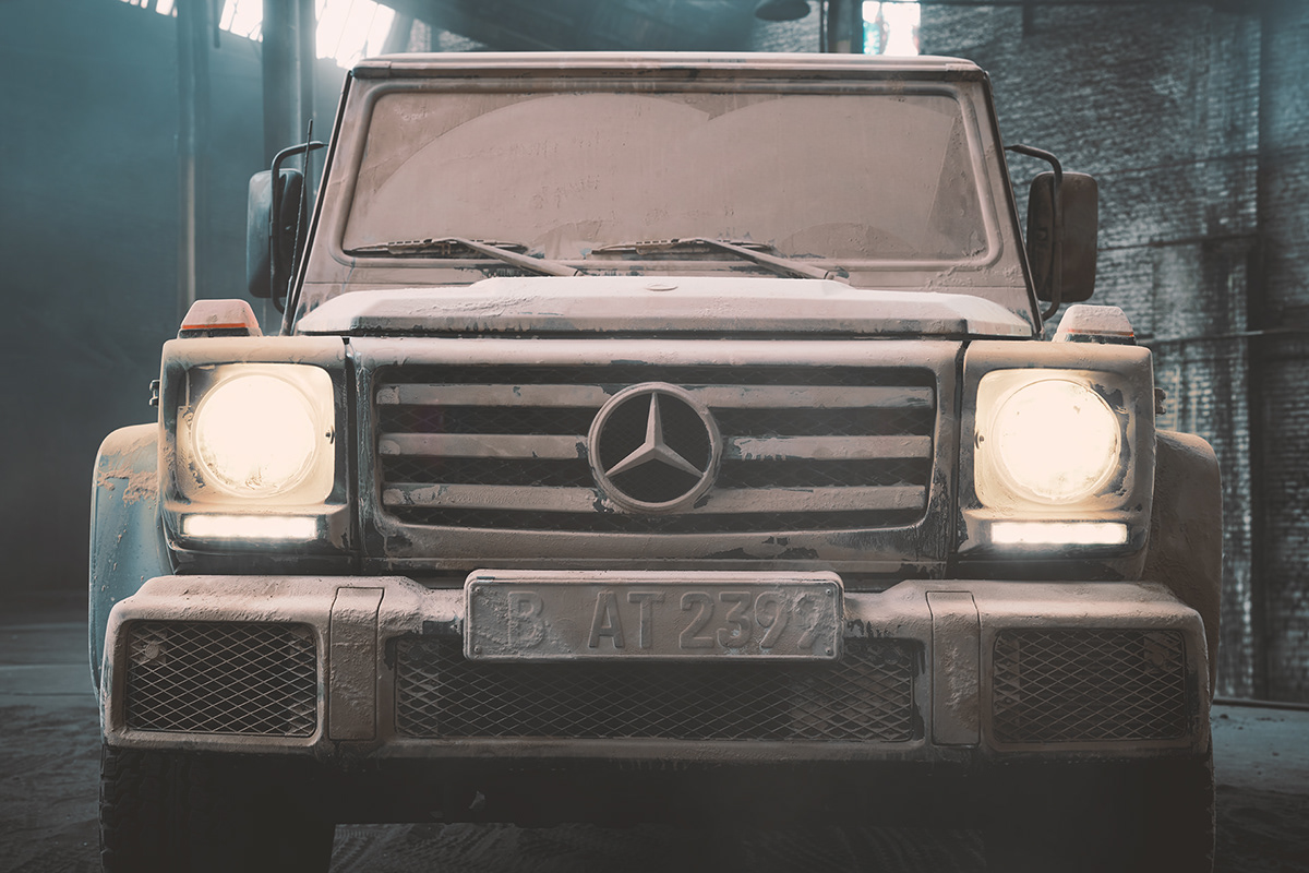 Mercedes Benz G，Automobile design，black，