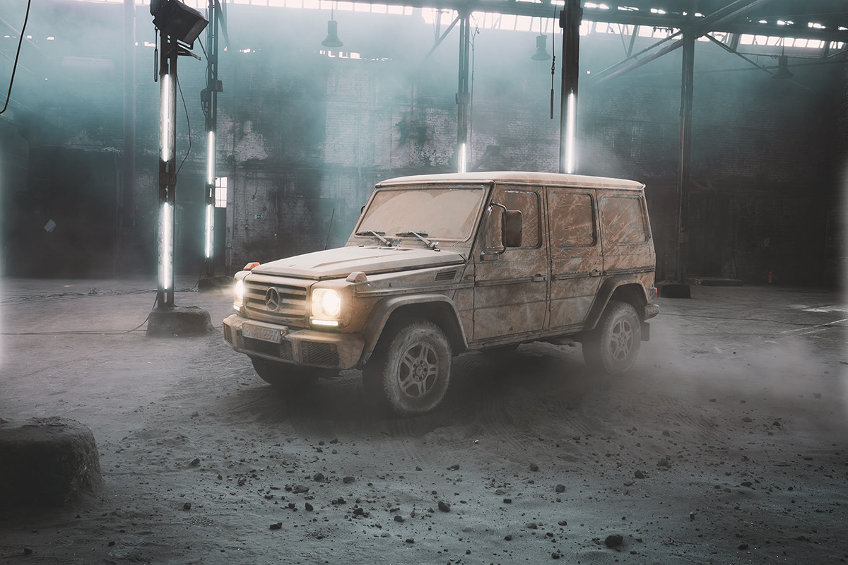 Mercedes Benz G，Automobile design，black，