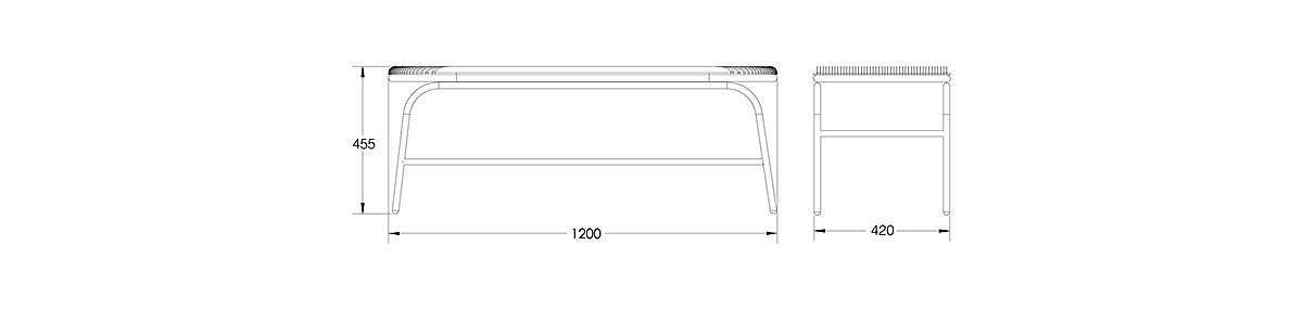 Linear，Outdoor furniture，Metal，