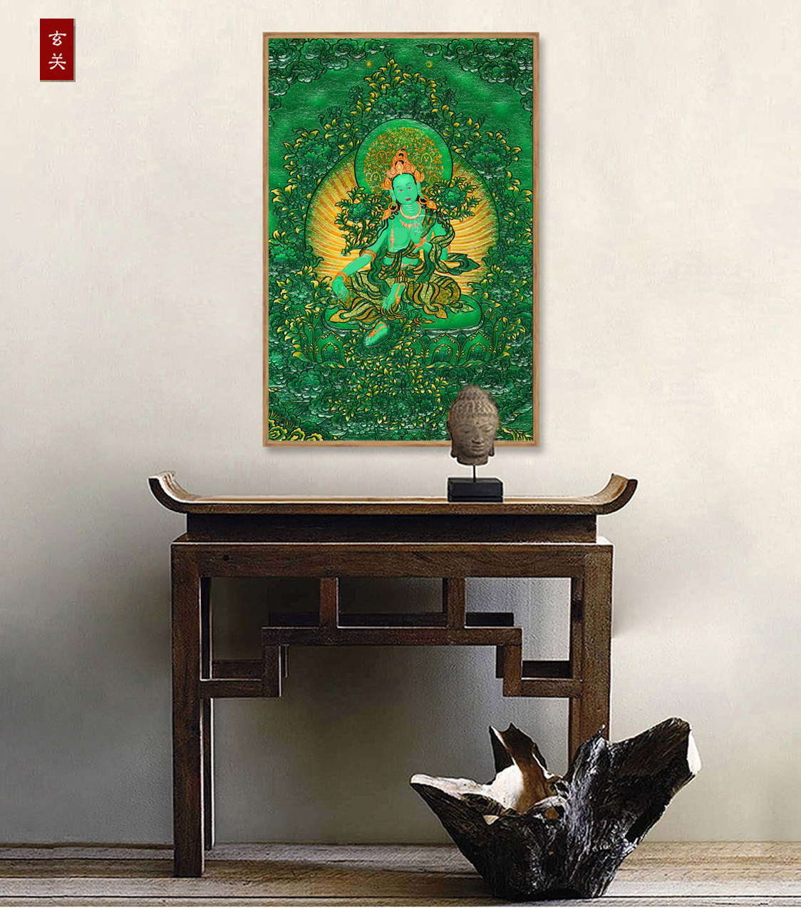 MICAHSO，Extraordinary Thangka，Inspirational Art，Colorful jade，