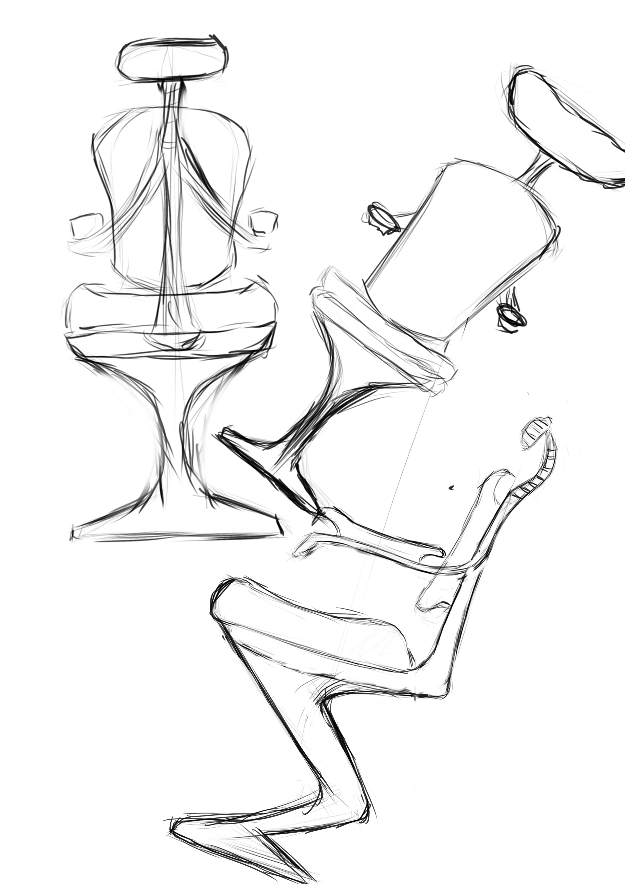 Adjustable height, backrest, armrest，