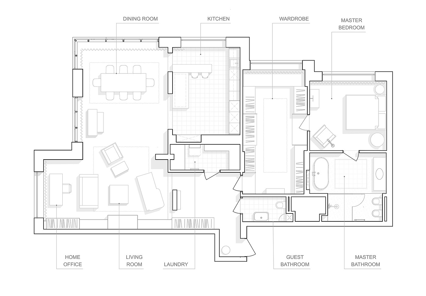 apartment，single，residence，