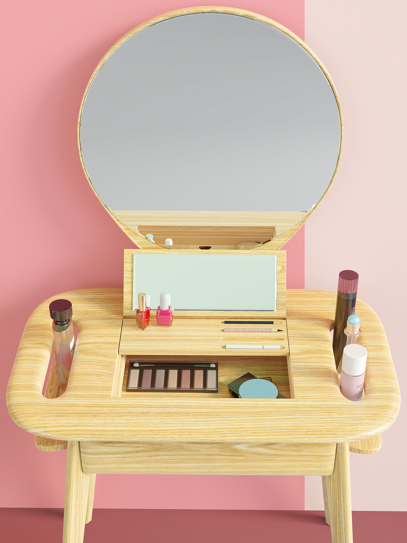 solid wood，furniture，Dressing table，bedroom，aSH ，level of appearance，Ins，