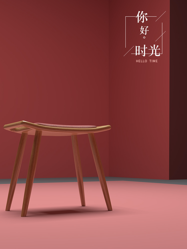 solid wood，stool，Soft bag stool，chair，aSH ，workmanship，