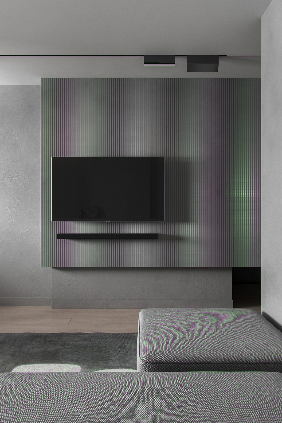 grey，Interior design，Minimal cave，