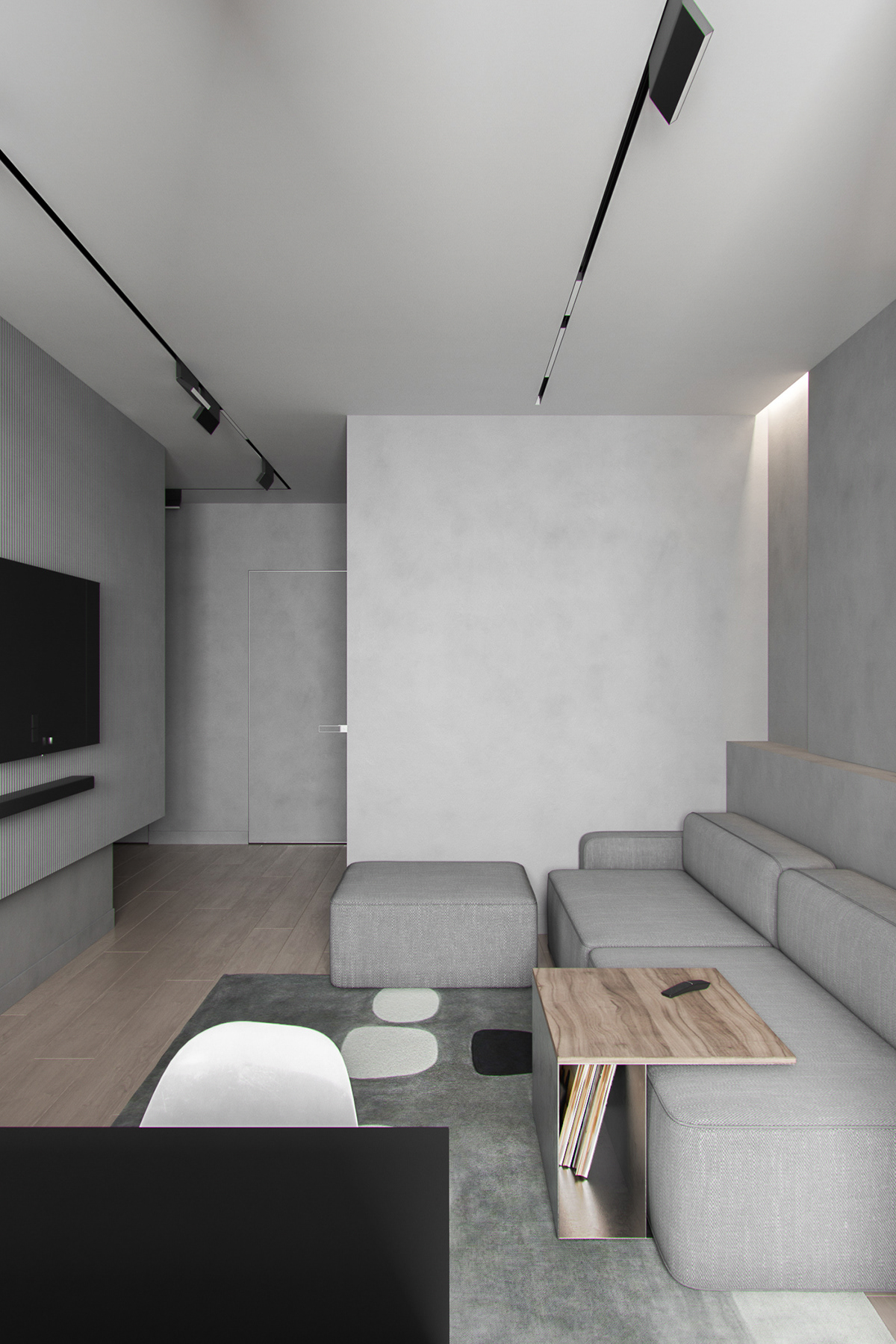 grey，Interior design，Minimal cave，