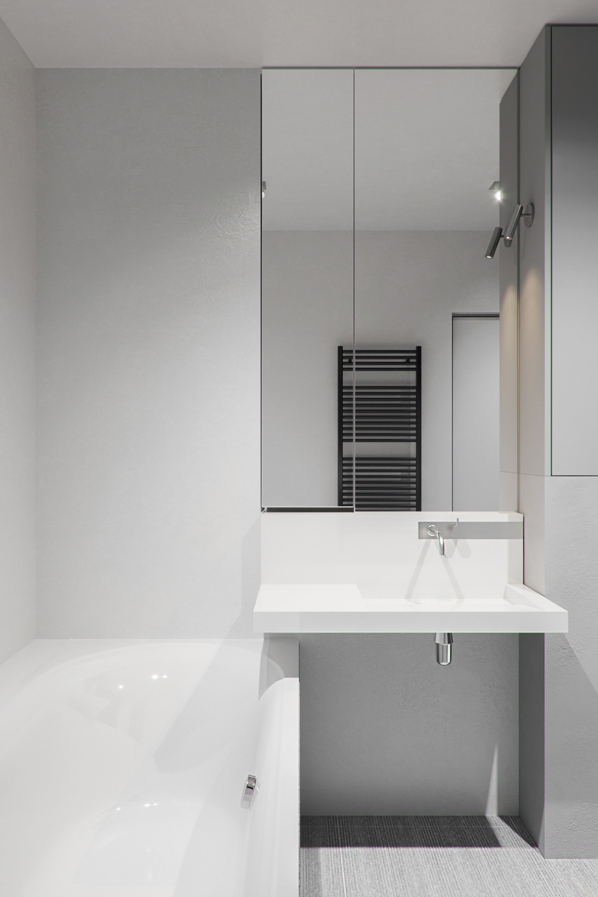 grey，Interior design，Minimal cave，