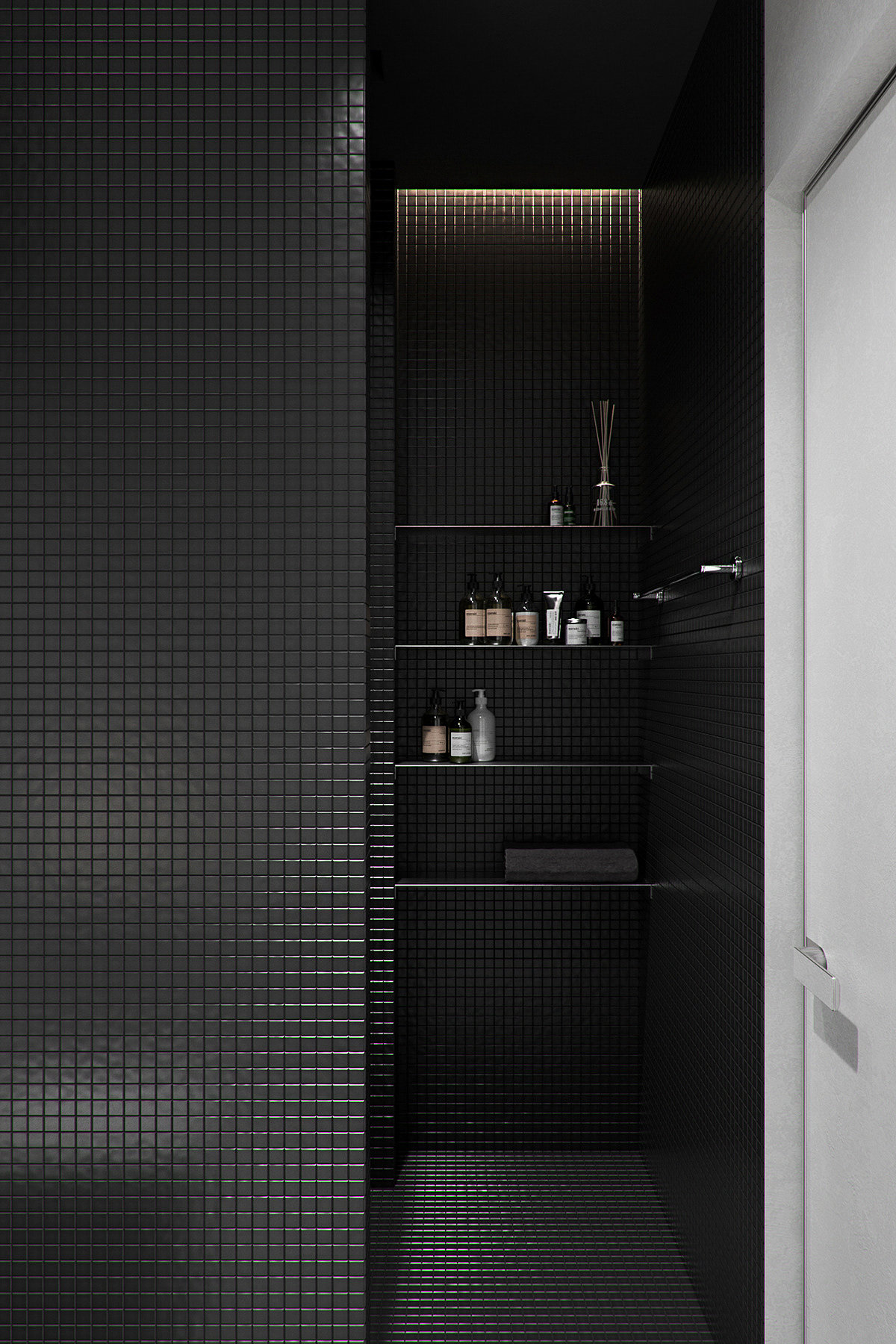 grey，Interior design，Minimal cave，