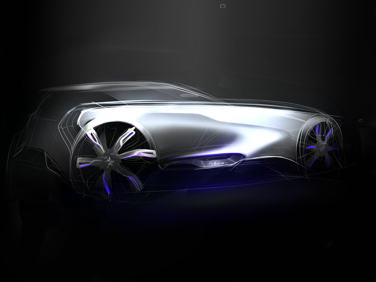 Automatic design，Hand drawn，Render，beautiful，industrial design，