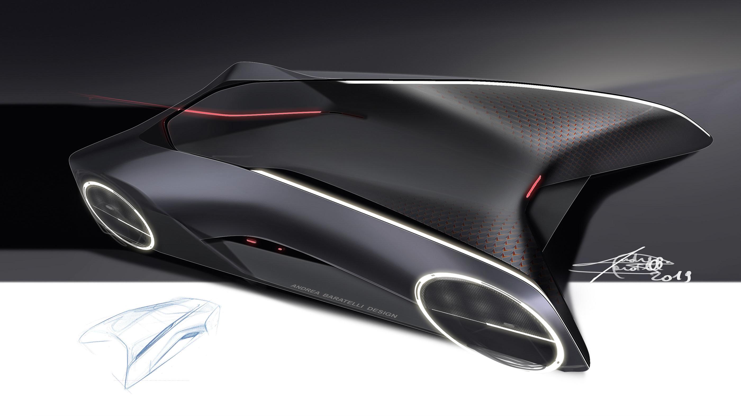 design sketch，automobile，Andrea Baratell，