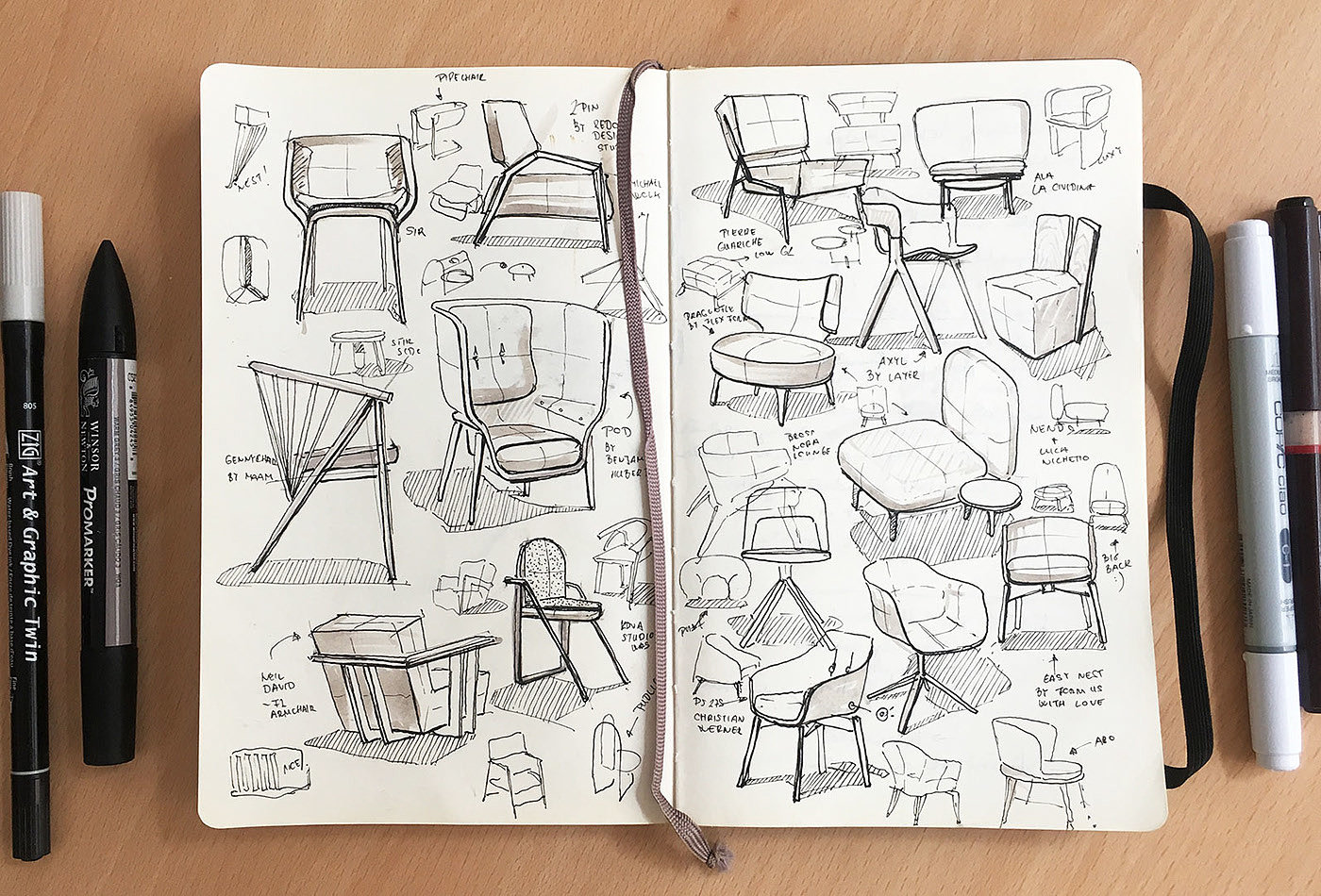 Adam Miklosi，inspiration，Hand drawn，Writing book，