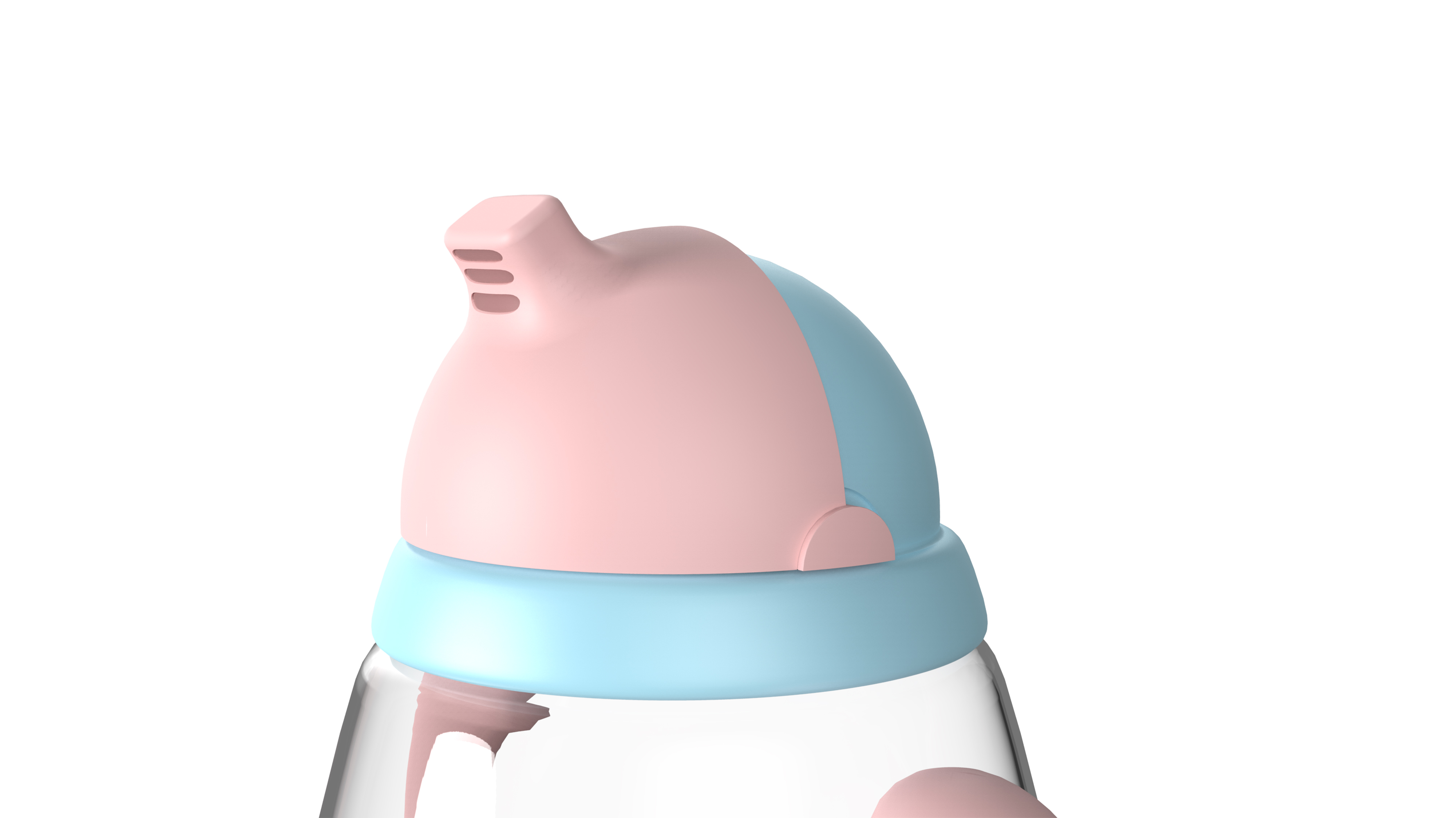 Children's water cup，vacuum cup，Straw cup，Bouncing cup，Appearance design，Student cup，industrial design，Zhichuan，