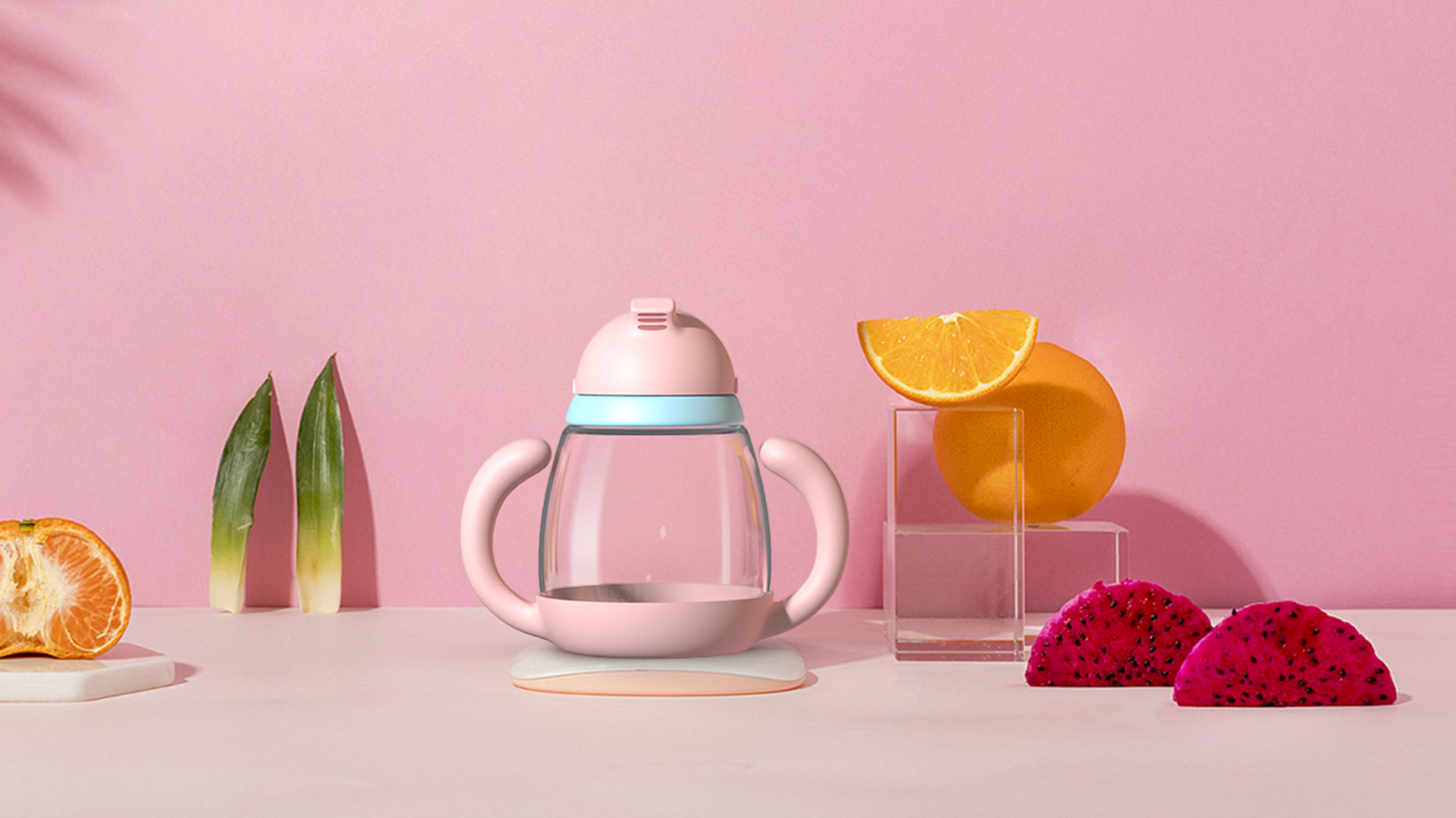 Children's water cup，vacuum cup，Straw cup，Bouncing cup，Appearance design，Student cup，industrial design，Zhichuan，