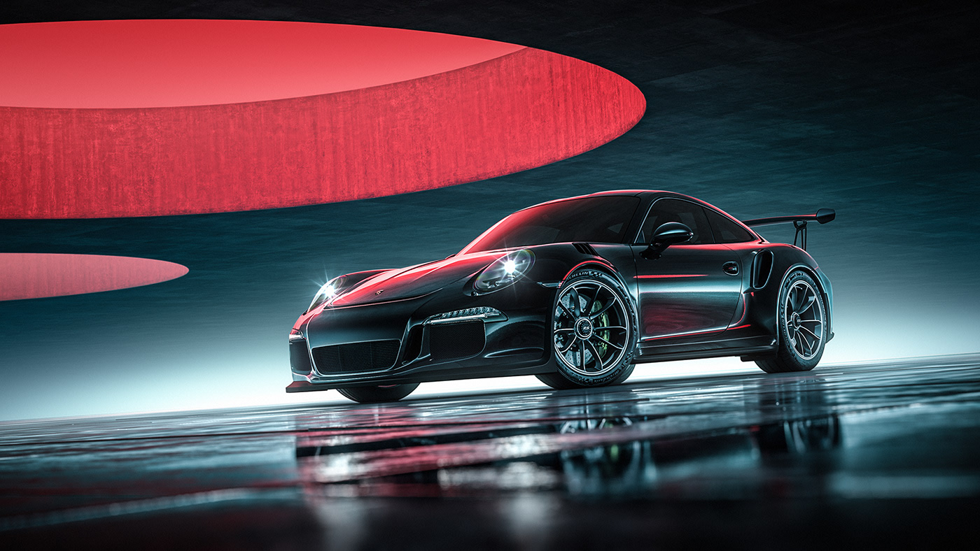 cgi，GT3 RS，Yujia Zhao，Porsche，automobile，porsche，