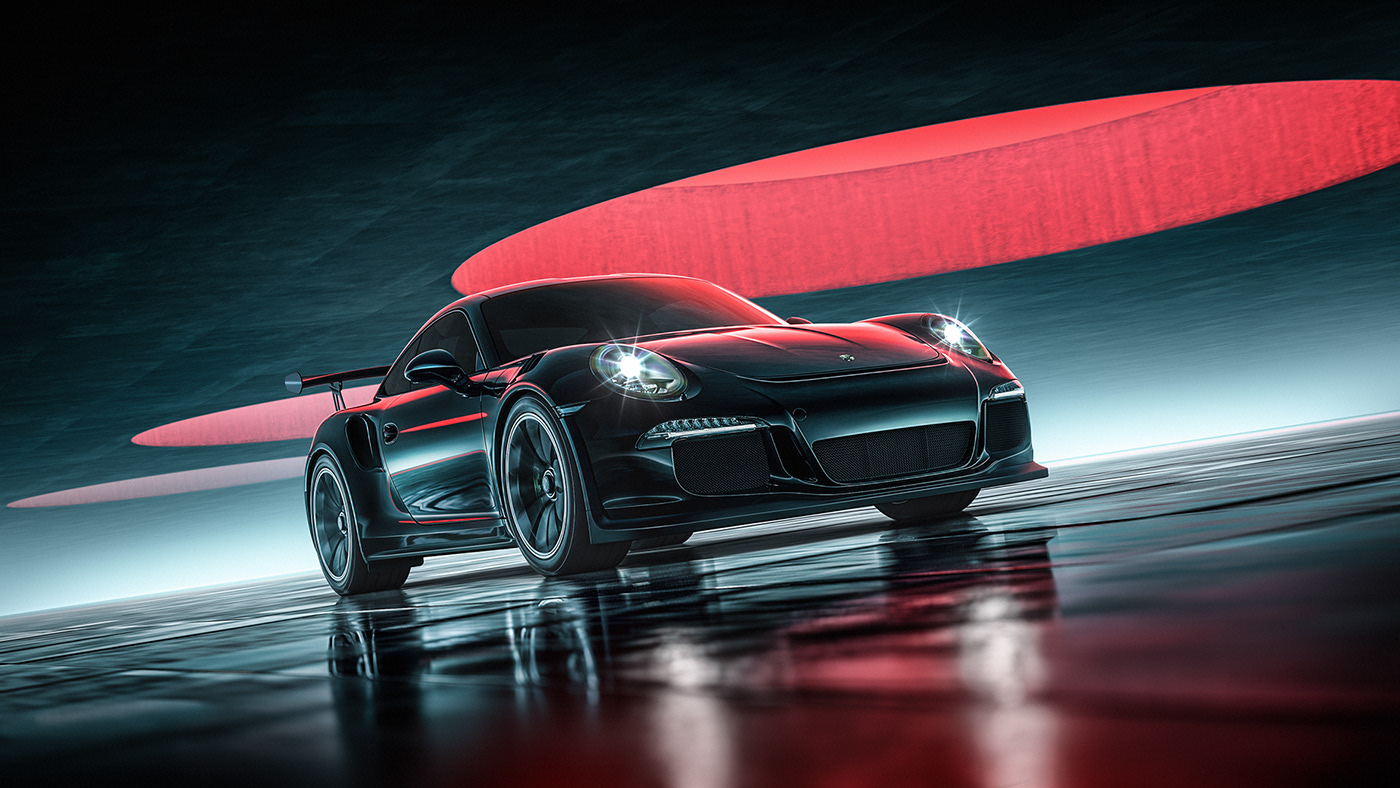 cgi，GT3 RS，Yujia Zhao，Porsche，automobile，porsche，