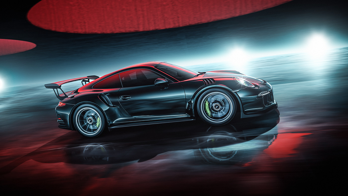 cgi，GT3 RS，Yujia Zhao，Porsche，automobile，porsche，