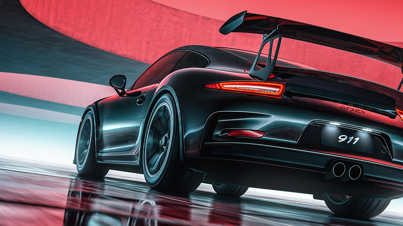 cgi，GT3 RS，Yujia Zhao，Porsche，automobile，porsche，