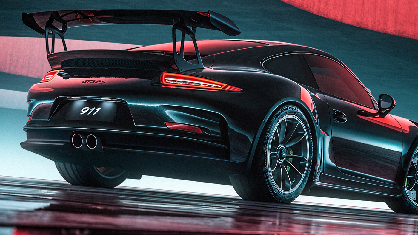 cgi，GT3 RS，Yujia Zhao，Porsche，automobile，porsche，