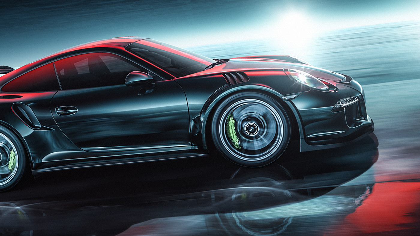 cgi，GT3 RS，Yujia Zhao，Porsche，automobile，porsche，