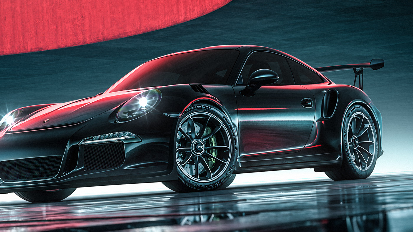 cgi，GT3 RS，Yujia Zhao，Porsche，automobile，porsche，