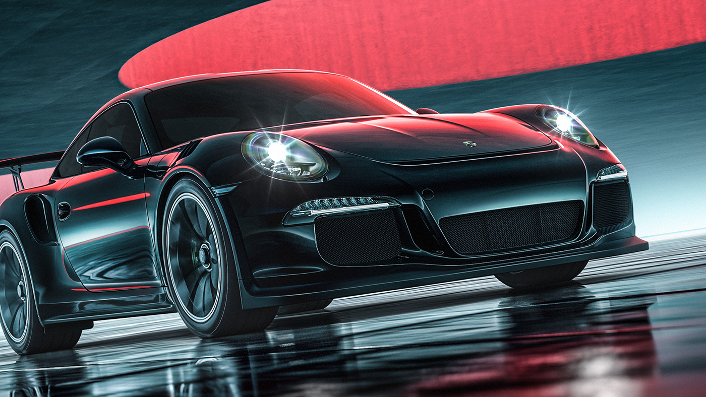 cgi，GT3 RS，Yujia Zhao，Porsche，automobile，porsche，
