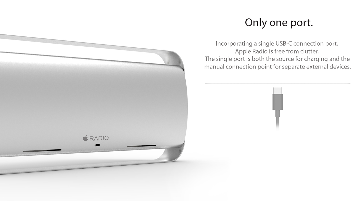 Apple，concept，radio，horn，sound，