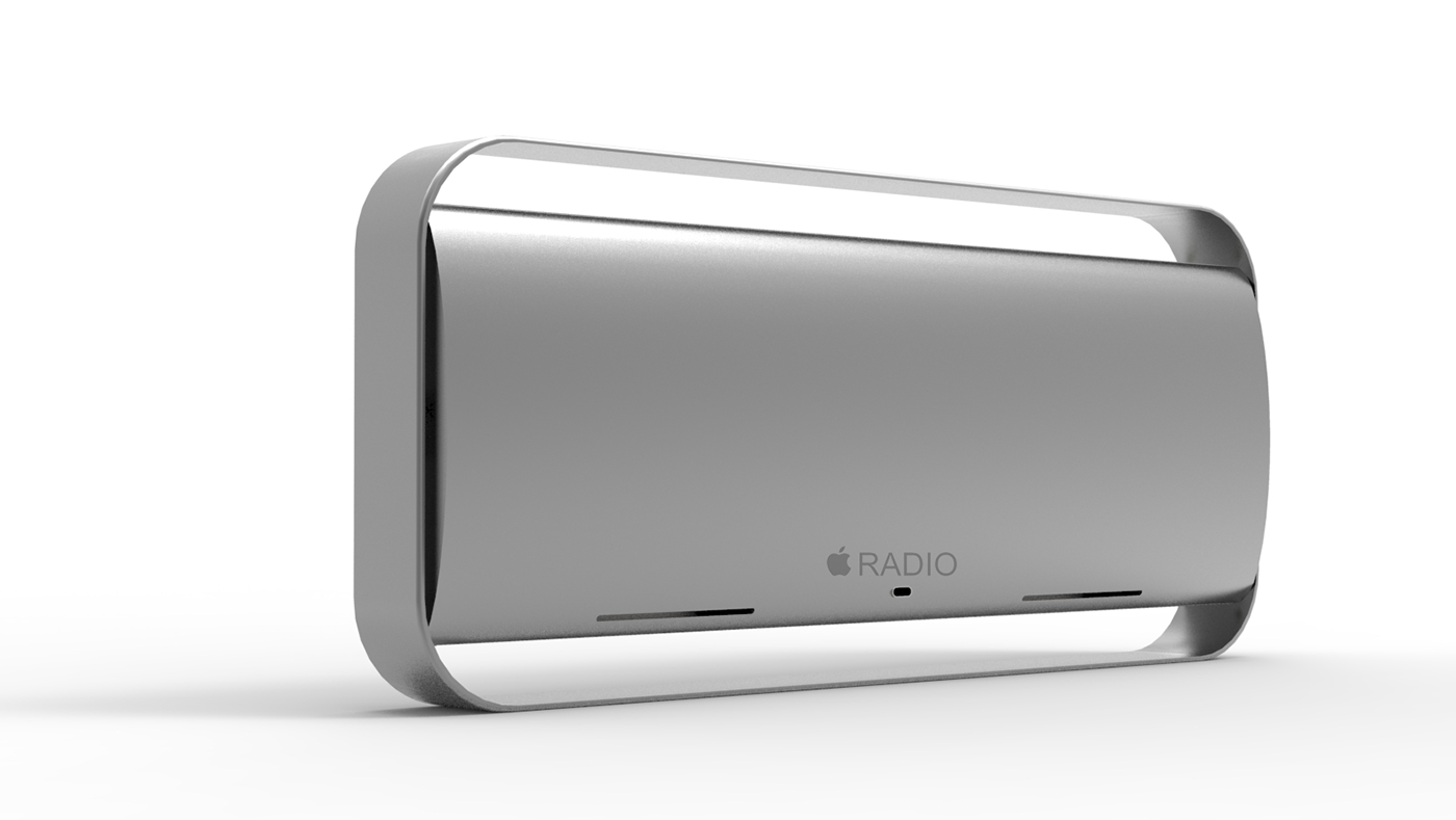 Apple，concept，radio，horn，sound，