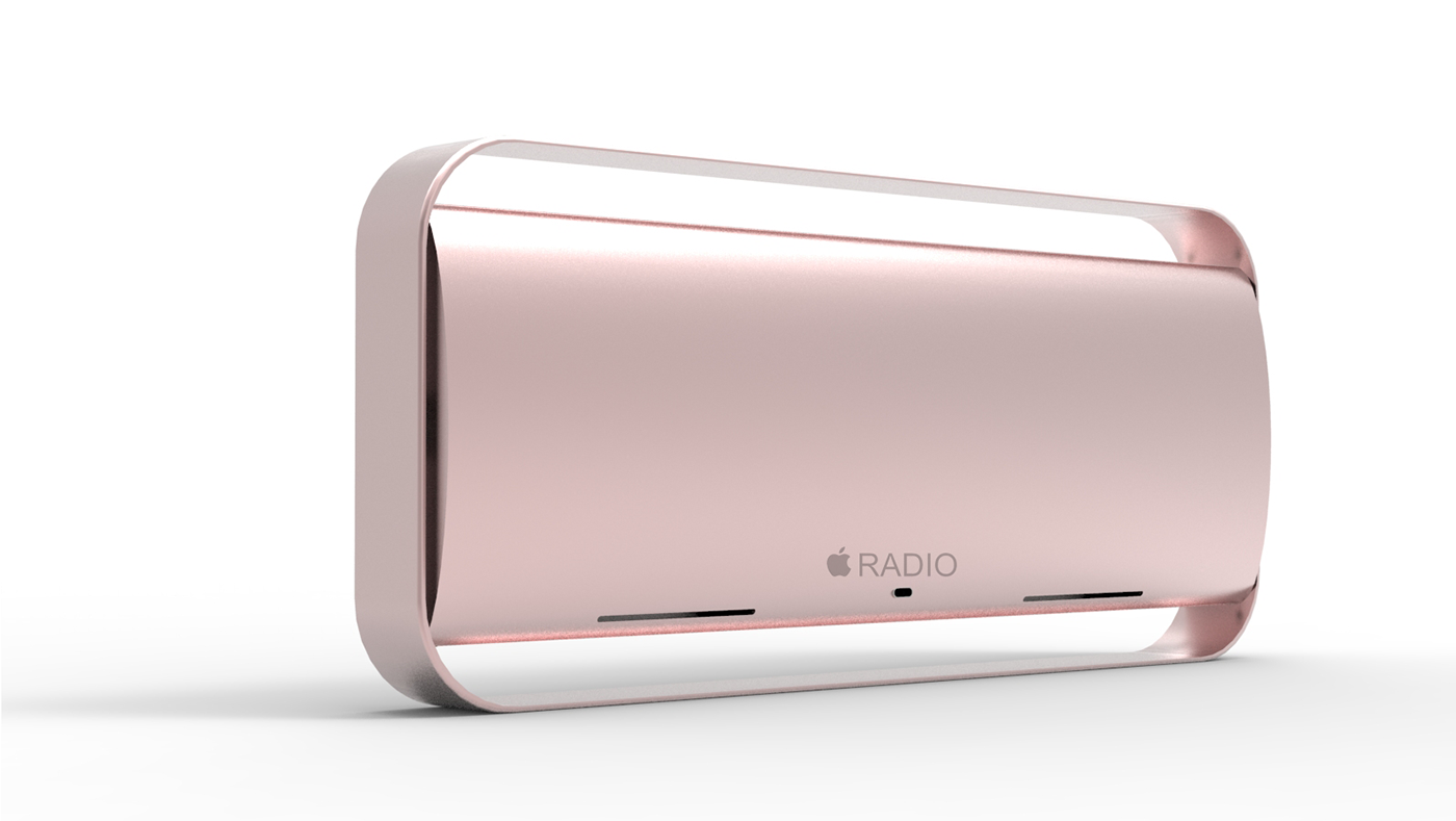 Apple，concept，radio，horn，sound，