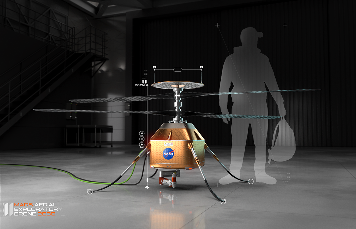 mars aerial exploratory drone 2030 研究火星地形无人机