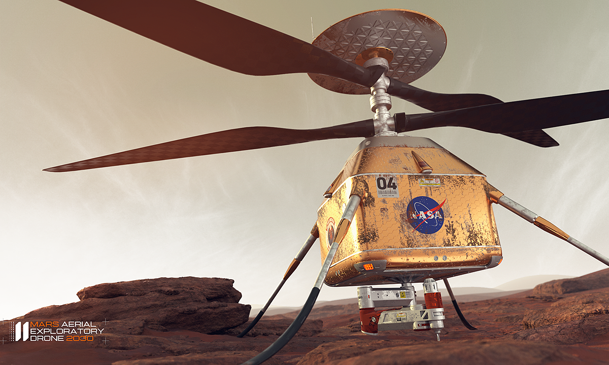 无人机，火星探测器，Mars Aerial，