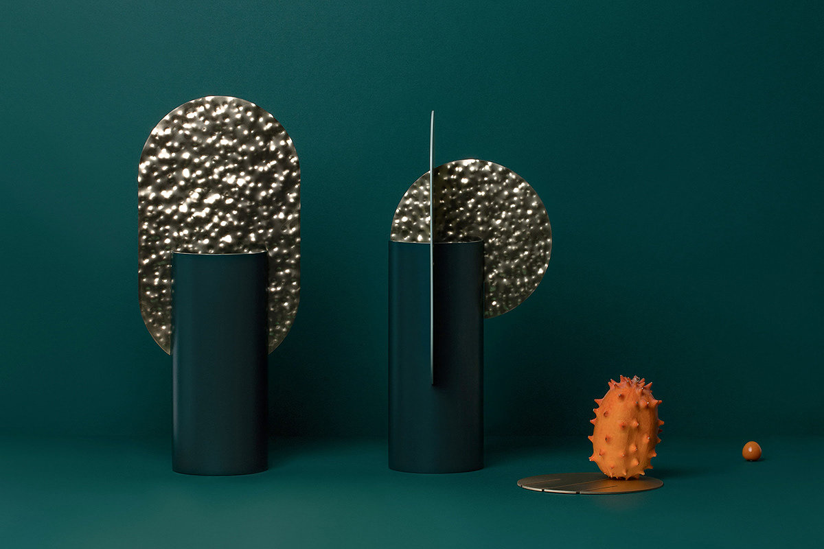 Metal，vase，Suprematically，