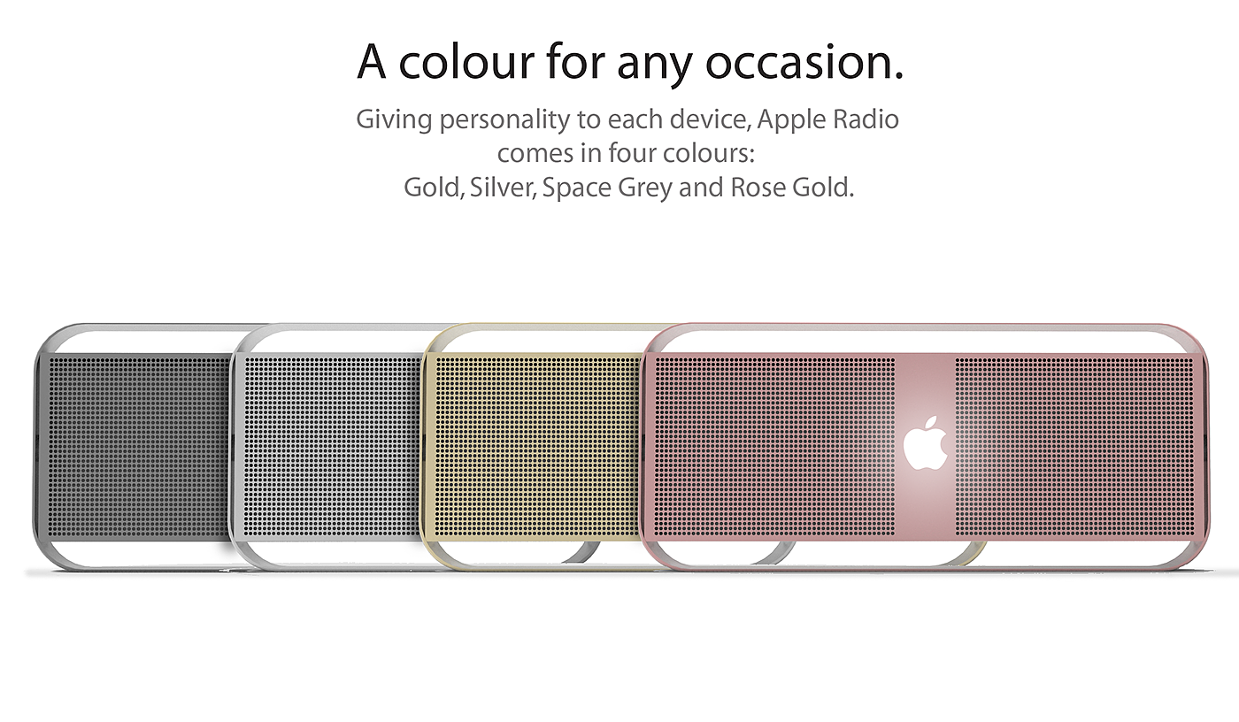 Apple，concept，radio，horn，sound，