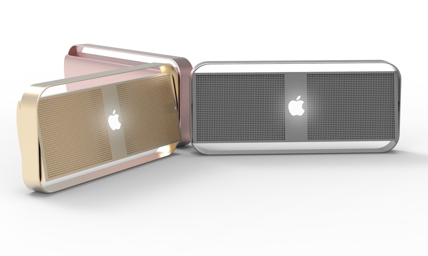 Apple，concept，radio，horn，sound，