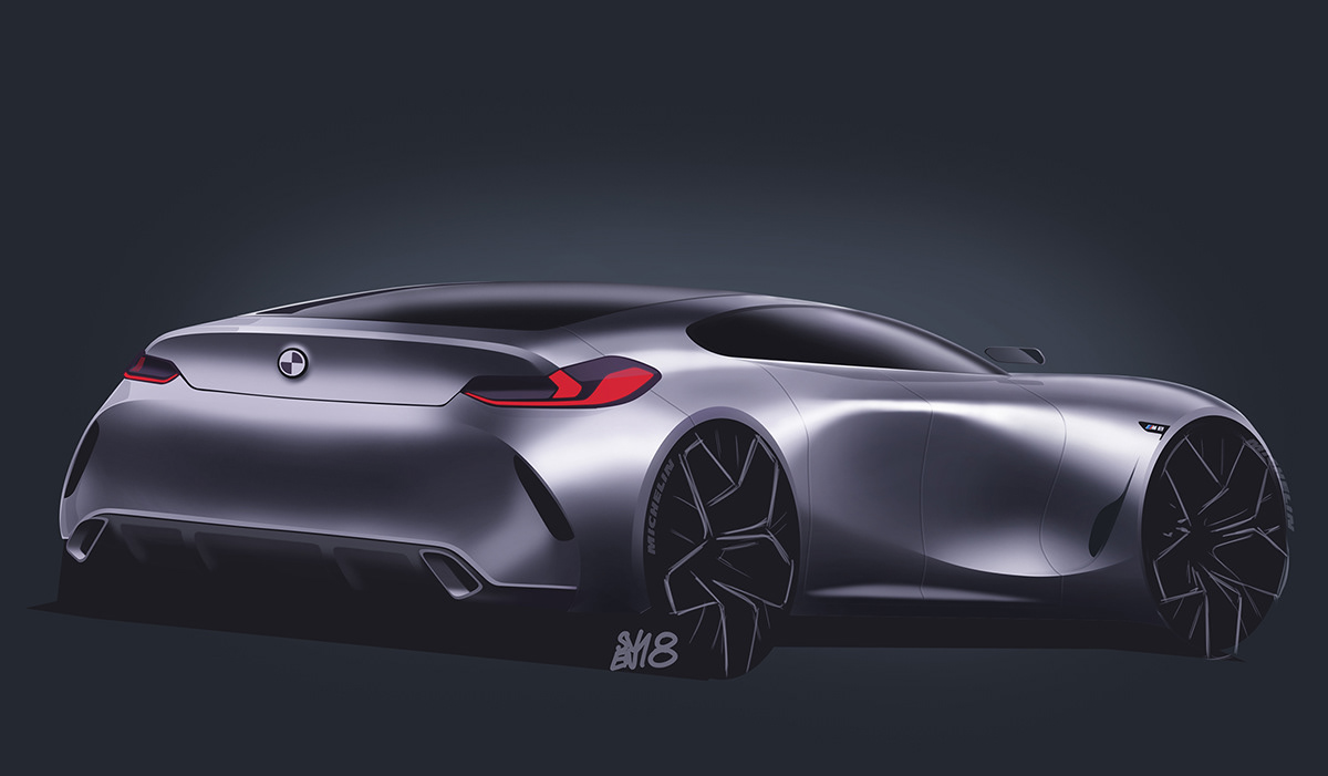 Automobile design，Computer hand drawing，Sketchbook 2018. II，