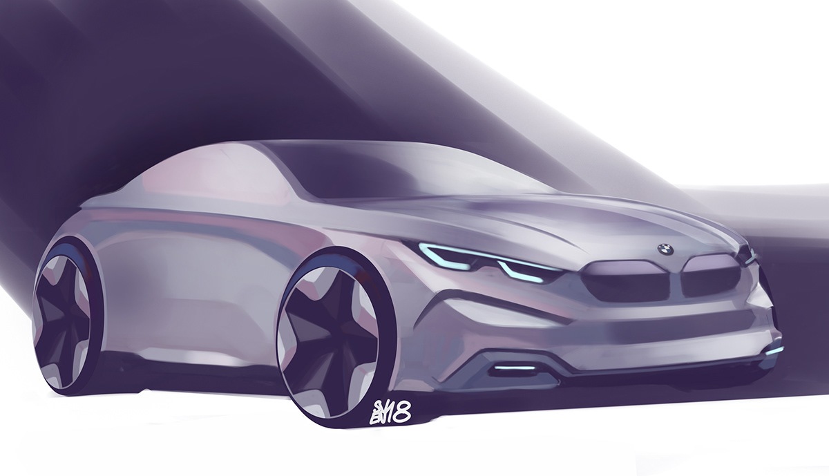 Automobile design，Computer hand drawing，Sketchbook 2018. II，