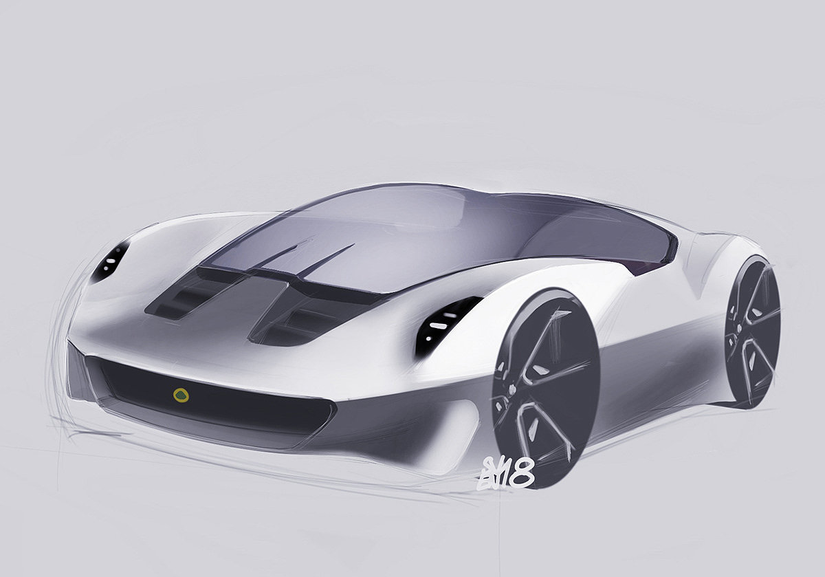 Automobile design，Computer hand drawing，Sketchbook 2018. II，