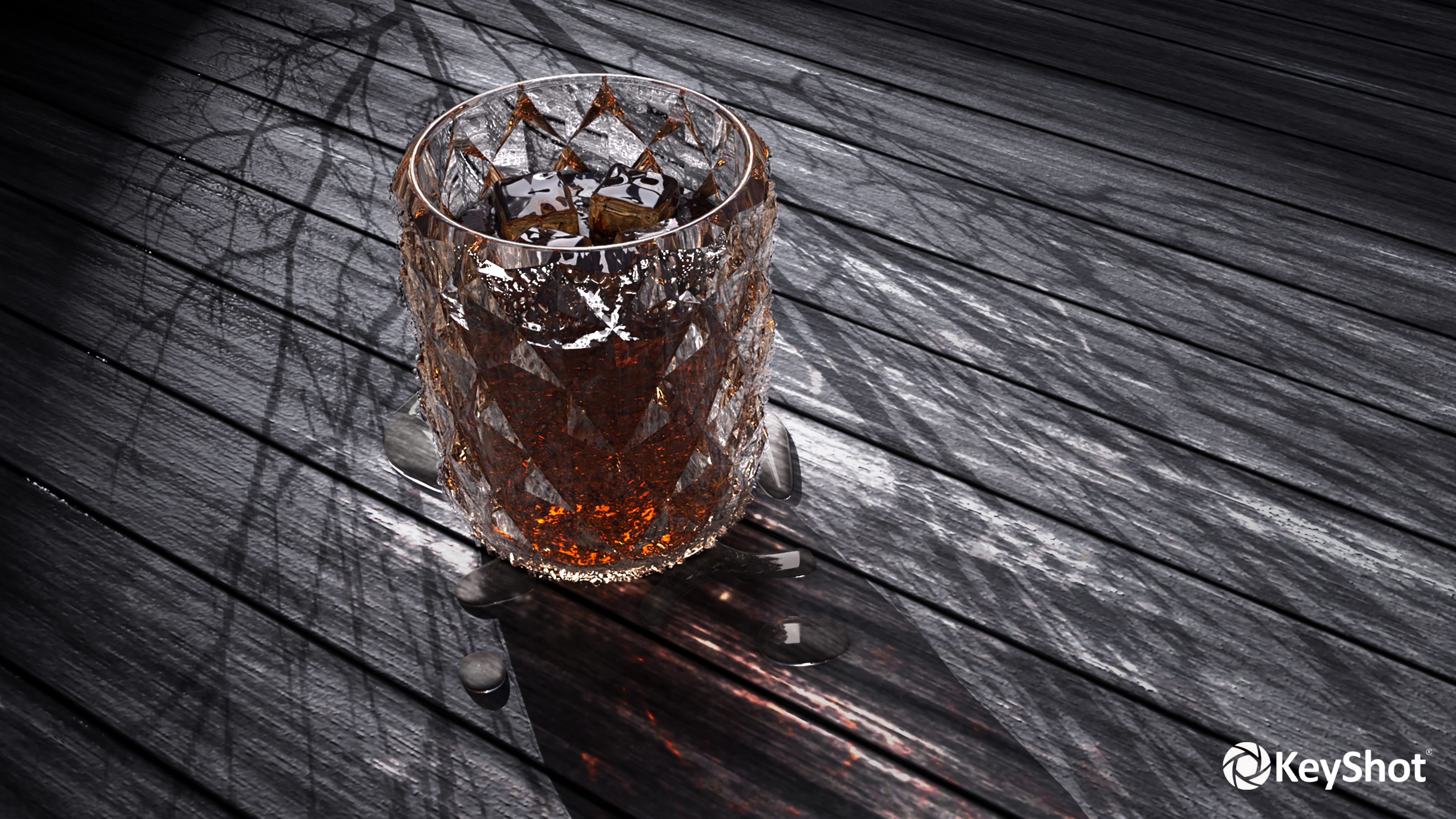 keyshot，Caustics，gemstone，